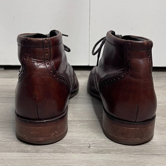 Cole Haan Liam Chukka II Boots Mens US 10.5 M Brown Leather Wingtip Ankle C11053 - Picture 3 of 9